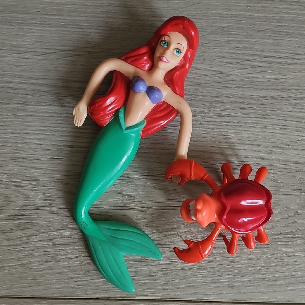 Vintage Disney‎ The Little Mermaid; Ariel  & Sebastion Figurines